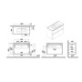Mobile bagno base lavabo sospesa 2 cassetti Integra Round 100 cm golden oak_2