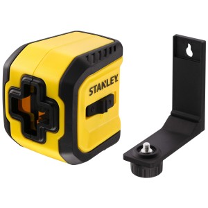 Livella laser a linee gialla Stanley con staffa per misurazioni precise.