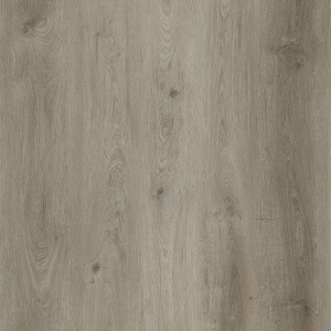 Dettaglio: Pavimento vinilico a click Rovere Trend con isolamento acustico integrato effetto legno.