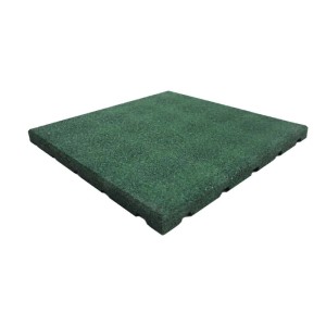 Piastrella antitrauma antiscivolo gomma Rubbertile 50x50 cm verde