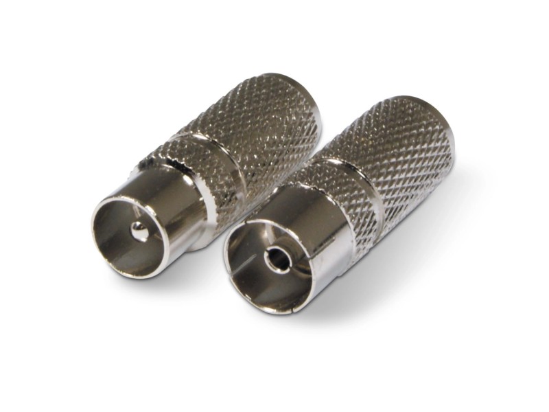 Set 3 Adattatori Coassiali RF PAL Maschio-Maschio, Argento, Per Antenna TV E Satellite, Uxcell