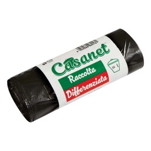 Rotolo di sacchi neri per pattumiera, 35 litri.