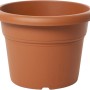 Vaso per piante in plastica marrone per interni ed esterni.
