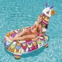 Bestway Schwimmtier POP Llama, colorato lama gonfiabile per divertimento in piscina.