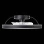 Plafoniere LED moderna t.b.t. con cornice nera ed elementi decorativi.