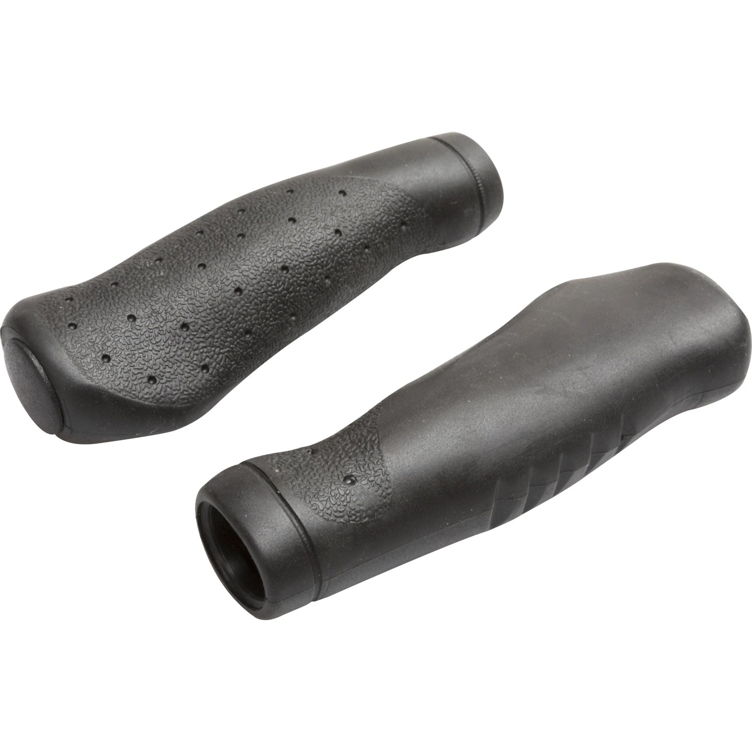 Manopole per manubrio bici t.b.t. nere, forma ergonomica.