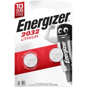 Energizer CR 2032 pile a bottone al litio, confezione da 2. Batteria per calcolatrici e telecomandi.