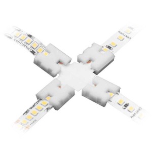 Connettore a "X" Strip LED 10 mm 2 pz