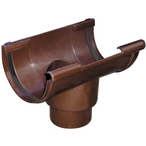 Scarico per grondaia in plastica marrone, categoria: Grondaie e pluviali in plastica.