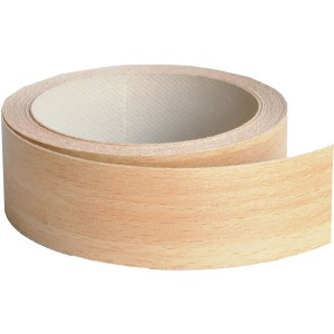 Bordo in legno arrotolato per Top Cucina, effetto legno chiaro.