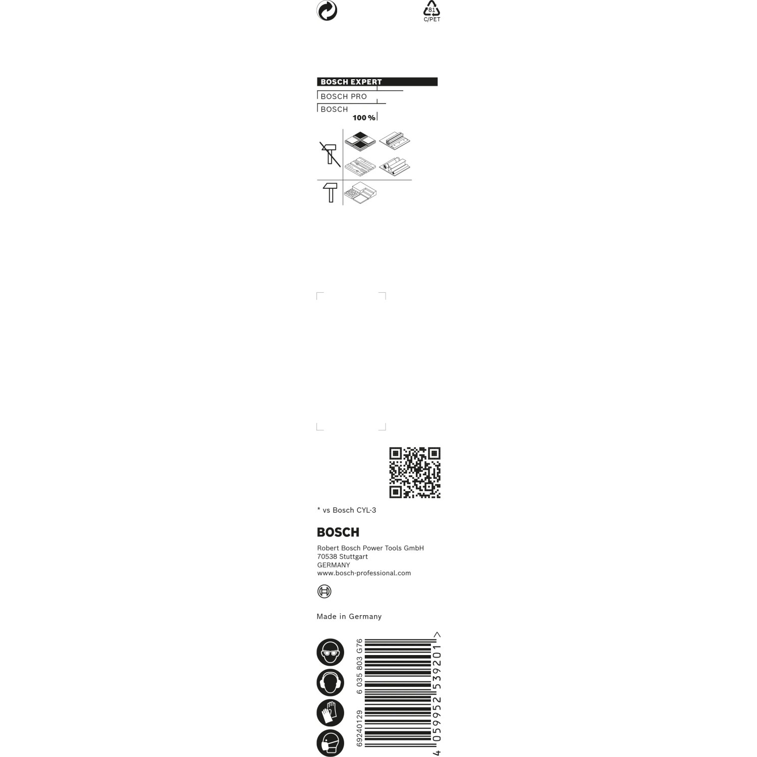 Confezione Bosch Expert Multi Construction Punta CYL-9, 10mm, punta universale.