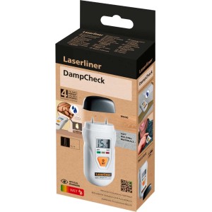 Misuratore di umidità Laserliner DampCheck nella confezione. Dispositivo di misurazione dell'umidità.