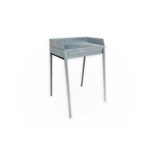 Barbecue a carbonella Lisa Stromboli acciaio inox 60x40 cm