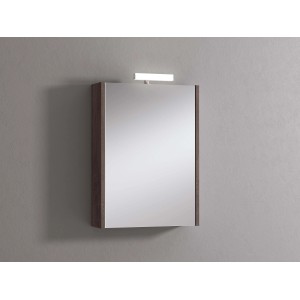 Specchiera t.b.t. con illuminazione, effetto legno