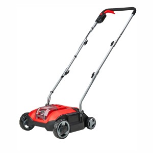 Einhell GC-SC 18/28 Li-Solo scarificatore a batteria: Scarificatore elettrico rosso/nero con manico regolabile.