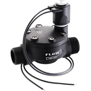 Elettrovalvola Claber per irrigazione interrata. Valvola per irrigazione in plastica nera.