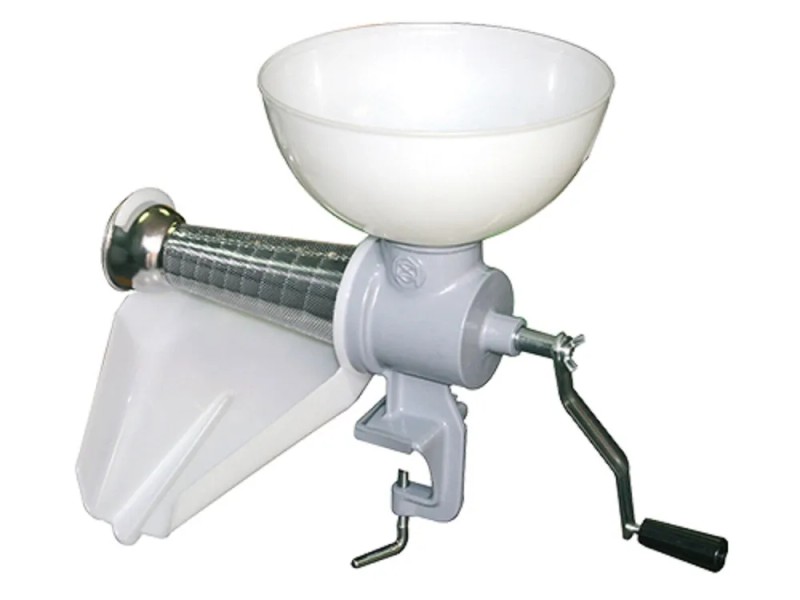 Spremipomodoro Elettrico Spremipomodori Manuale Wintem In Ghisa - Cono Acciaio Inox 18/10, Elica Resina Acetalica, Morsetto 35mm Passata Pomodoro Fatto In Casa - 6
