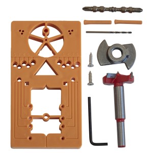 t.b.t. Set foratura con dima di foratura, punte, viti e altri accessori.