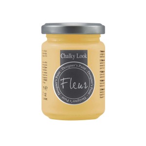 Barattolo di pittura Fleur Chalky Look gialla per progetti fai-da-te.