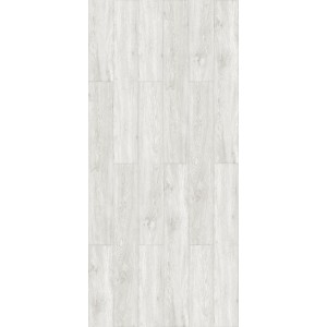 Pavimento vinilico chiaro effetto legno per interni.