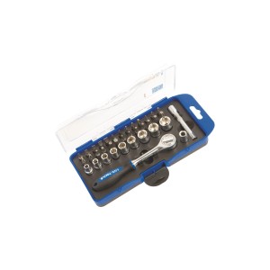 Set di chiavi a bussola e inserti LUX, 38 pezzi in custodia blu. Chiavi e estrattori.