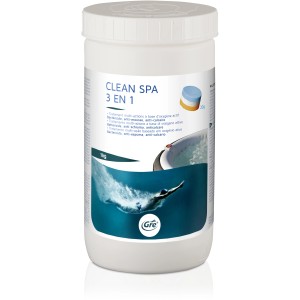 Dose da 1kg di Clean Spa 3 in 1 per il trattamento dell'acqua della piscina.