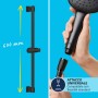 Set doccia Grohe Vitalio Start 110, nero opaco, con asta doccia e doccetta.