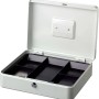 Cassetta portavalori Burg Wächter Money 5030 aperta con inserto portamonete, grigio chiaro.