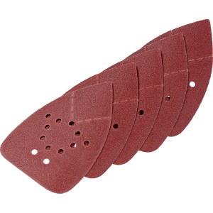 Fogli abrasivi LUX K80 per levigatrice a delta Black+Decker, set da 5, marrone rossiccio.