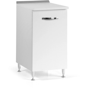 Mobile base cucina bianco t.b.t. con maniglia e piedini.