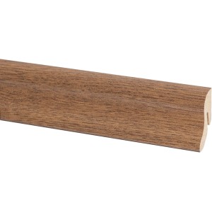 Battiscopa in pino, 40x20x2600 mm, zoccolino in HDF effetto legno per finitura parete e canalina cavi.