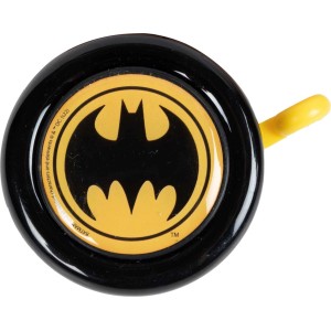 Campanello per bici nero/giallo con logo Batman. Campanello per manubrio bici.