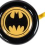 Campanello per bici nero/giallo con logo Batman. Campanello per manubrio bici.