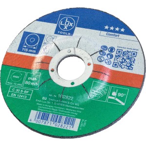 Disco da taglio LUX, 115 mm, flangiato, per taglio pietra con smerigliatrice angolare.