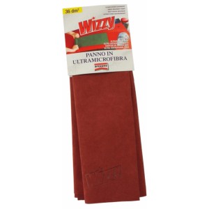 Panno in microfibra Wizzy rosso per la cura dell'auto.