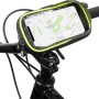 Borsa da bici t.b.t. sul manubrio con smartphone nel display.