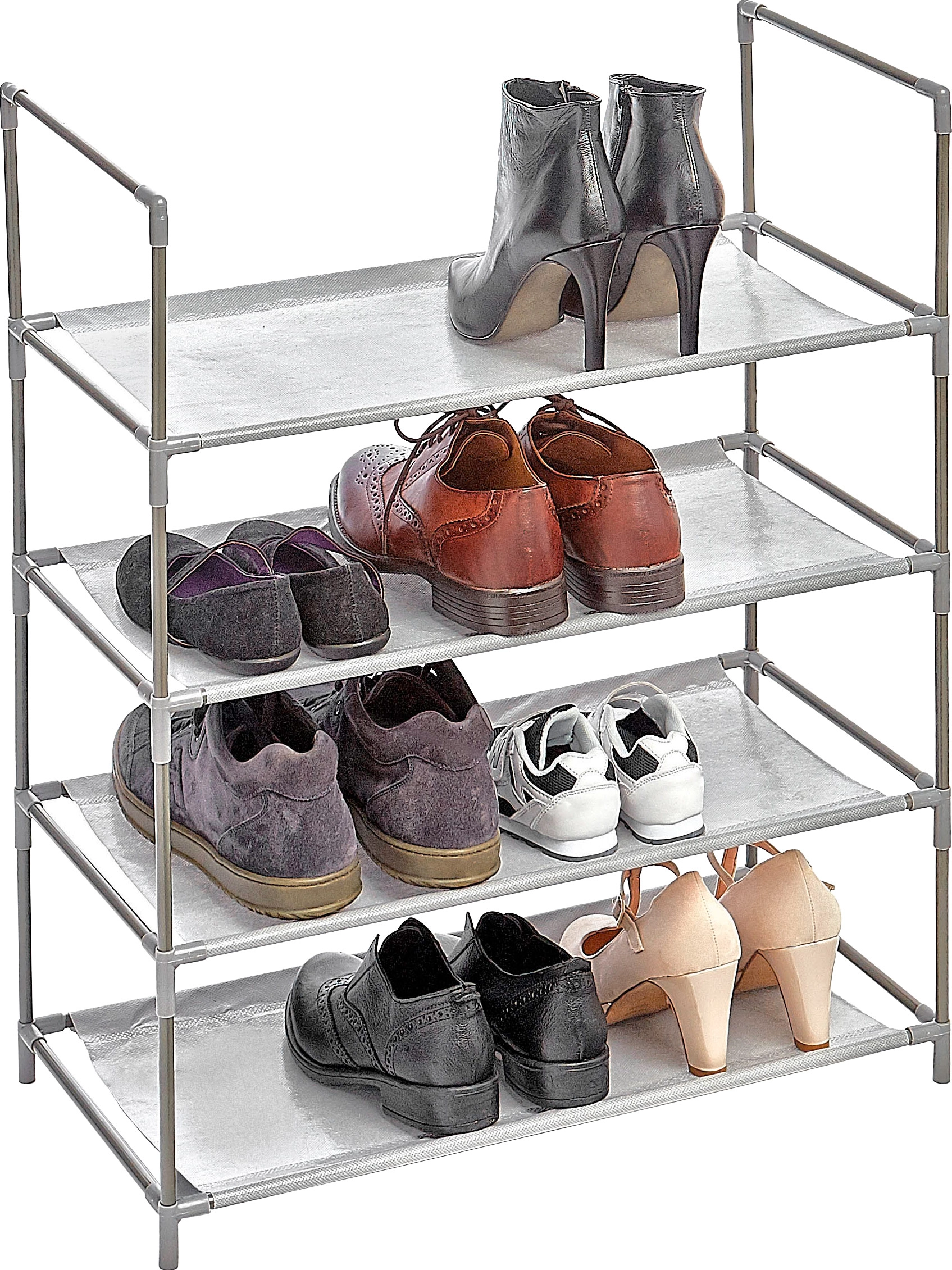 Scaffale per scarpe Domopak Living 4 ripiani 58,5x28,5x70 cm
