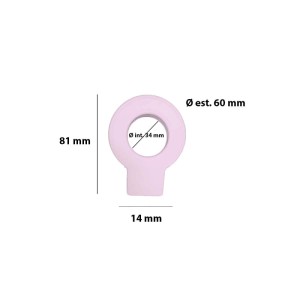 Fermaporta silicone Ø 6 cm rosa
