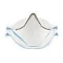 Mascherina per particolato 3M Aura FFP2 9320+ (confezione da 3) con cuscinetto nasale e cinturini blu per protezione respiratoria.