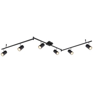 Barra 6 faretti Robby Globo 35 W 1800x100 mm nero