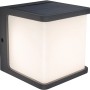 Moderna lampada da parete solare a LED Lutec Doblo antracite con pannello solare integrato.