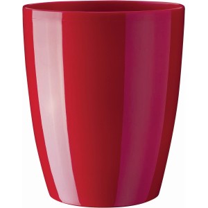 Vaso per orchidee rosso, lucido.