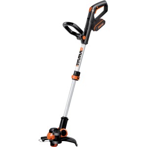 Tagliabordi a batteria Worx WG163E.1 20V con testa regolabile e funzione di bordatura.