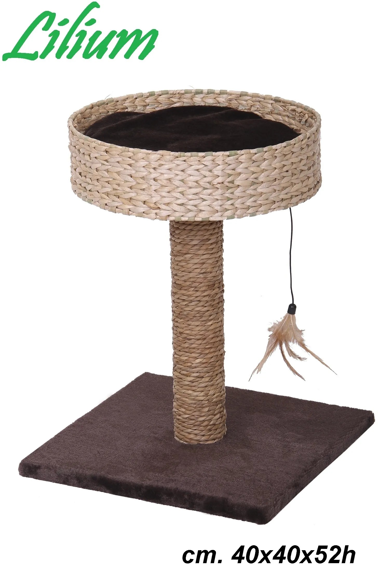 Jack and vanilla torre tiragraffi per gatti molly 38x38x73 cm grigia Jack and vanilla torre tiragraffi per gatti molly 38x38x73 cm grigia