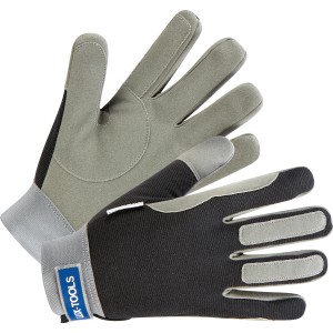 Guanti da lavoro LUX HS Soft Protect taglia 10, nero-grigio, in poliestere con rinforzo in PU.