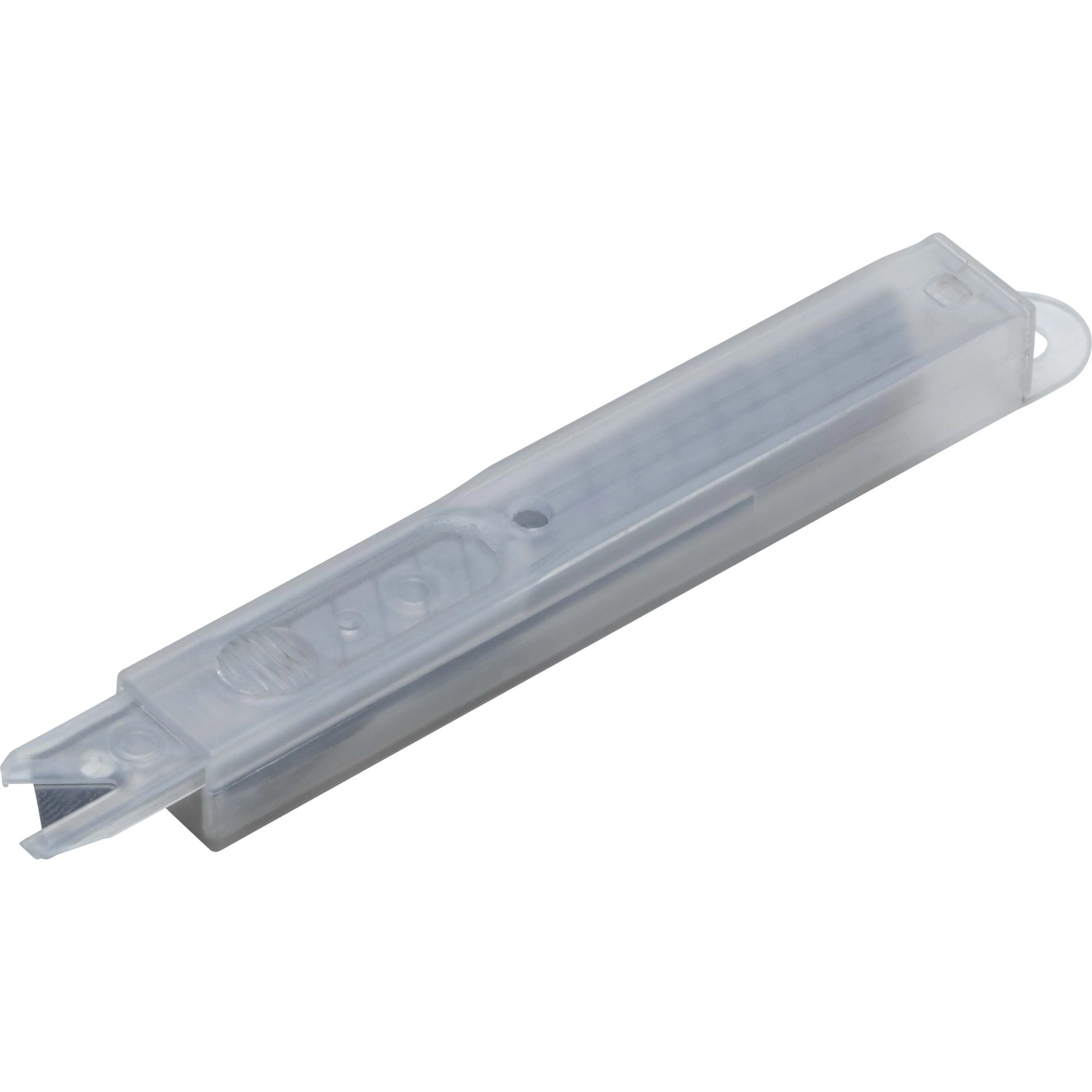 Lame trapezoidali LUX a strappo 9 mm, 10 pezzi in custodia di plastica trasparente.