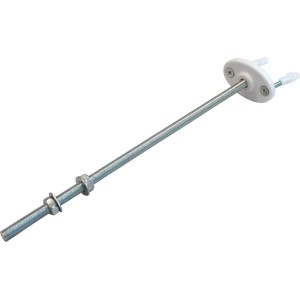 t.b.t. Raccordi HT: Barra filettata con dadi e supporto bianco.