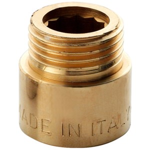 Raccordo filettato in ottone, Made in Italy.