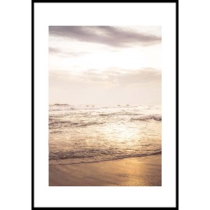 Quadri: Quadro incorniciato di una spiaggia soleggiata con onde leggere.