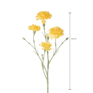 Garofano artificiale giallo (altezza 62cm) per decorazione interni.